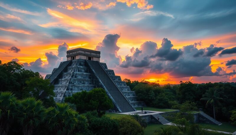 Mayan architecture and pyramids of Chichén Itzá