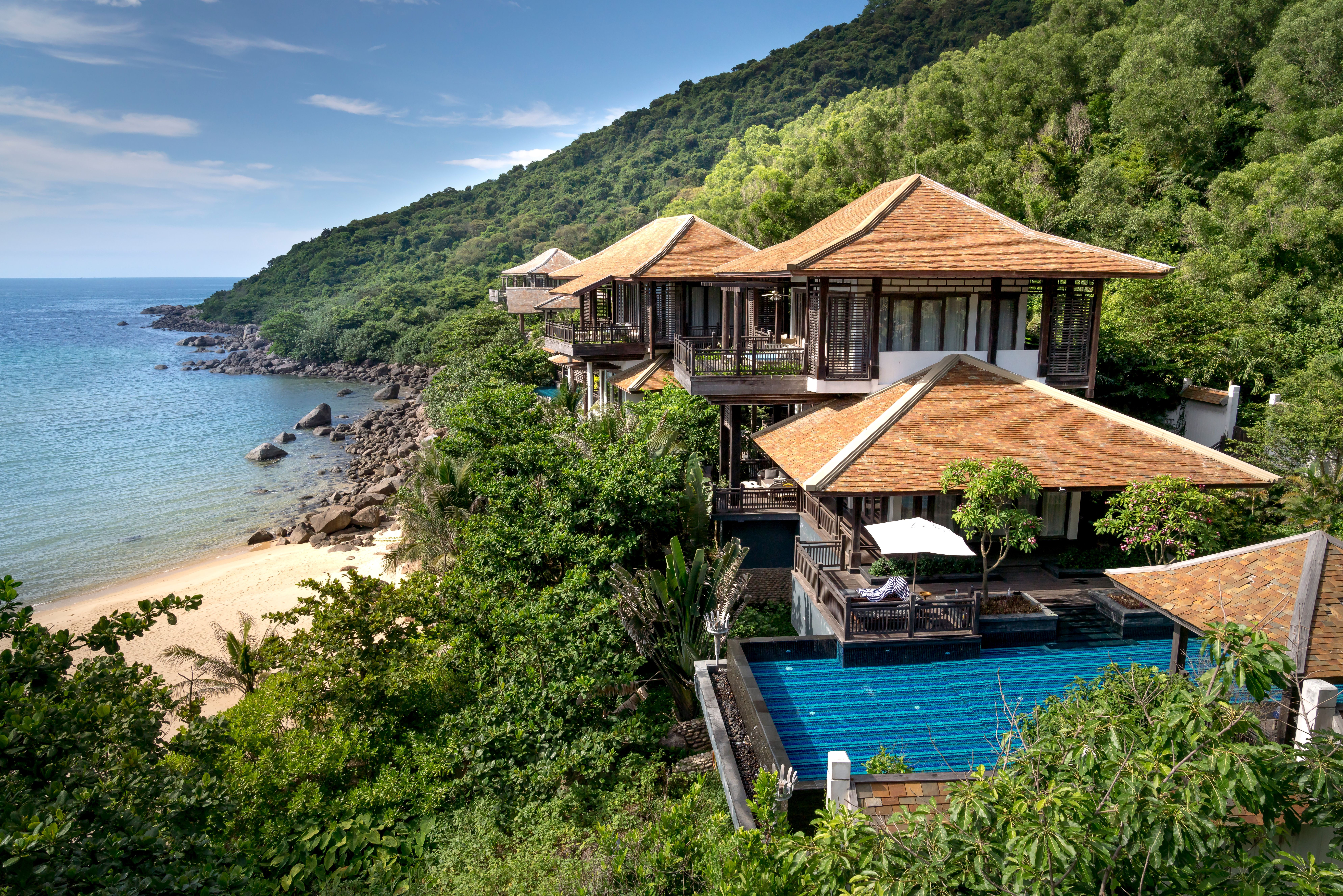 Secluded tropical luxury villa with a private pool, an ideal setting for a discreet getaway.